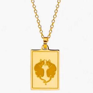 Ana Luisa 14K Gold Plated Gemini or cats Necklace